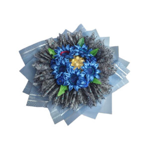 Ramo Eterno de Girasoles Azules